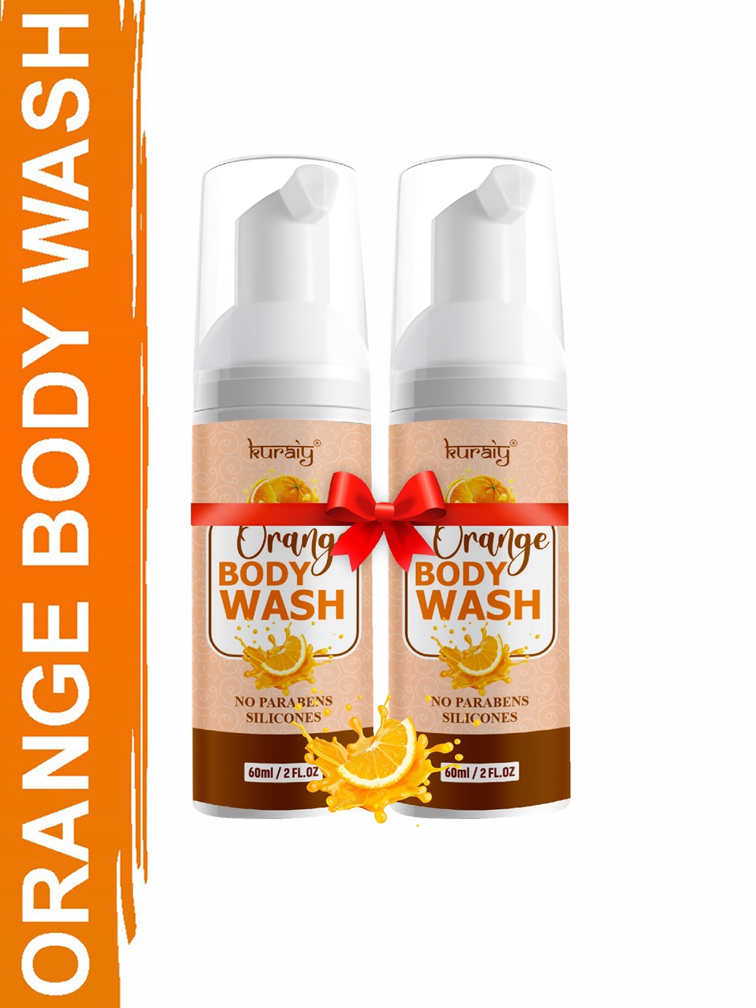 

KURAIY Set Of 2 Orange Body Wash - 60 ml Each