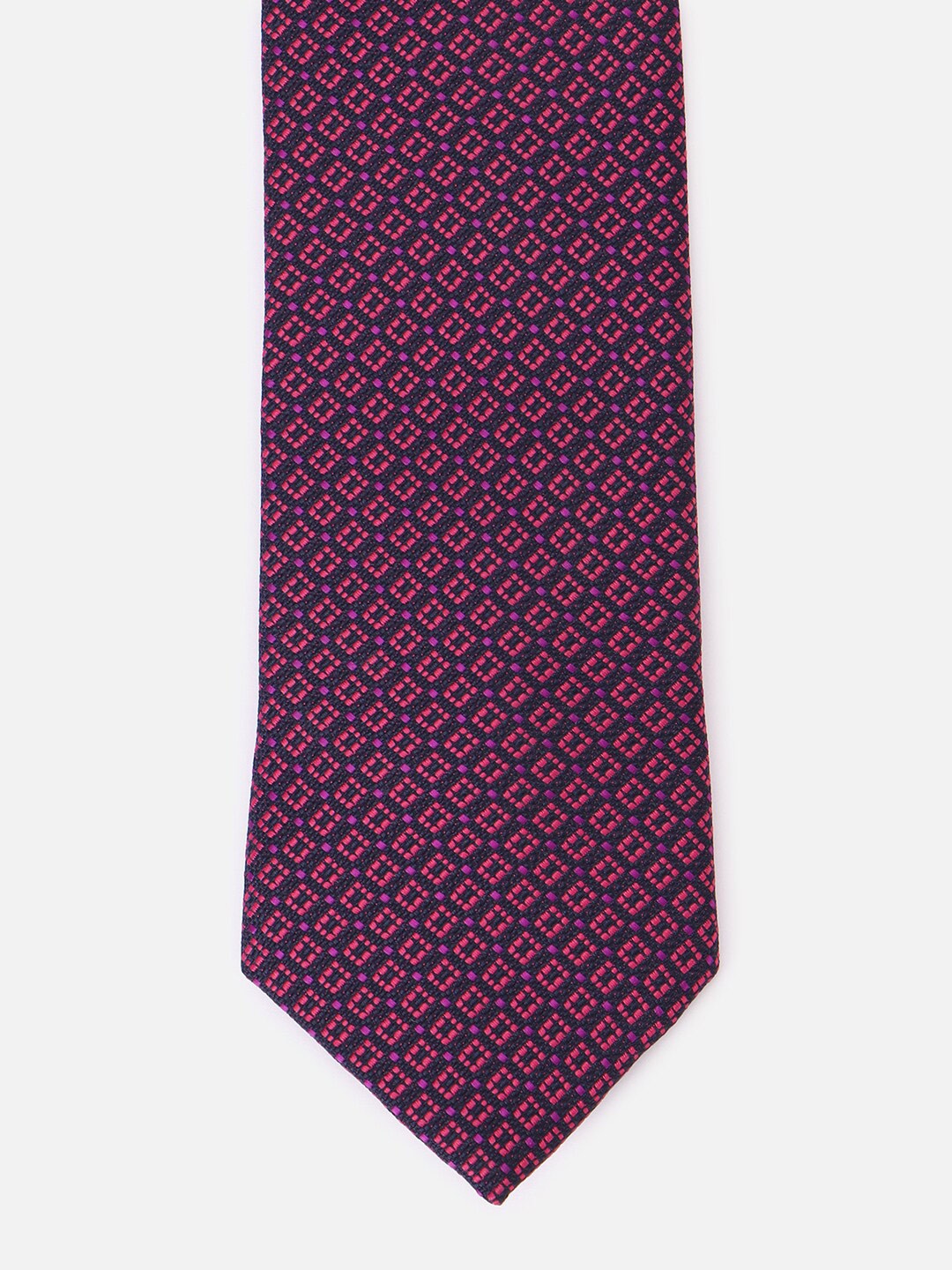 

Louis Philippe Men Embroidered Broad Tie, Red