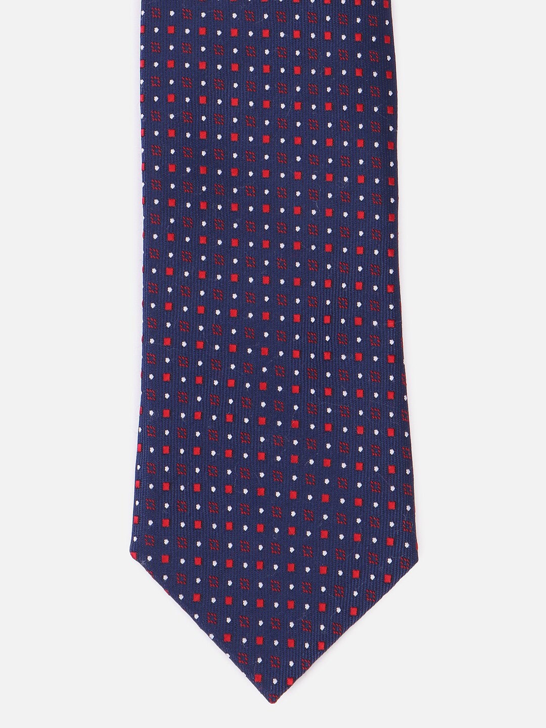 

Louis Philippe Men Woven Design Broad Tie, Navy blue
