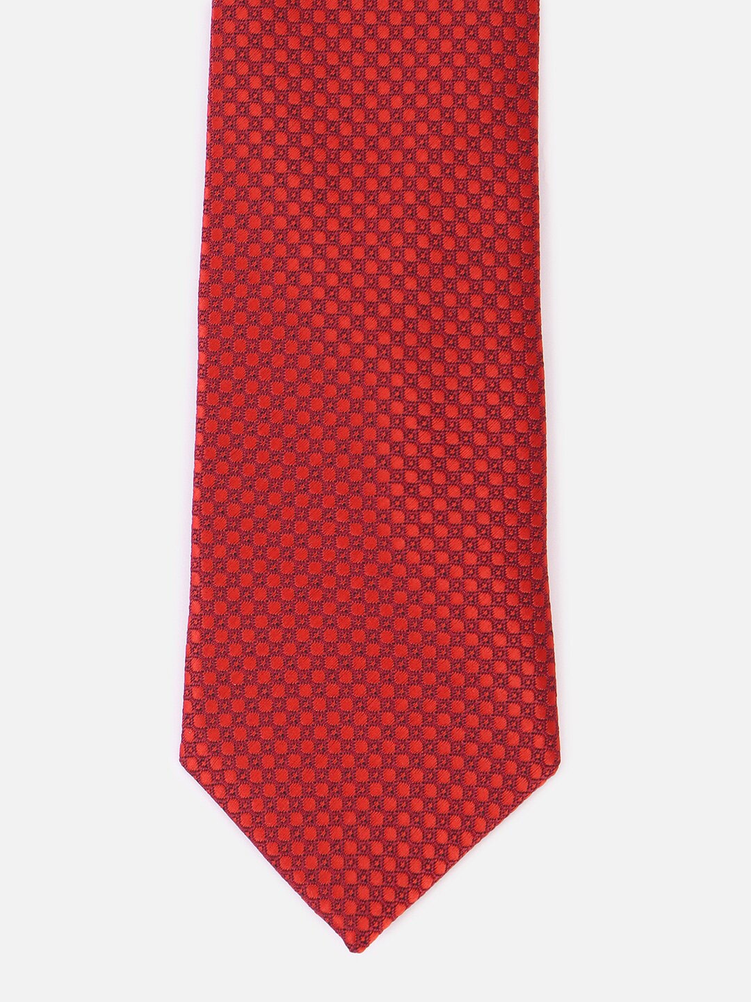 

Louis Philippe Men Woven Design Broad Tie, Red