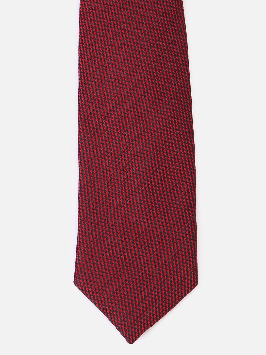 

Louis Philippe Men Woven Design Broad Tie, Red