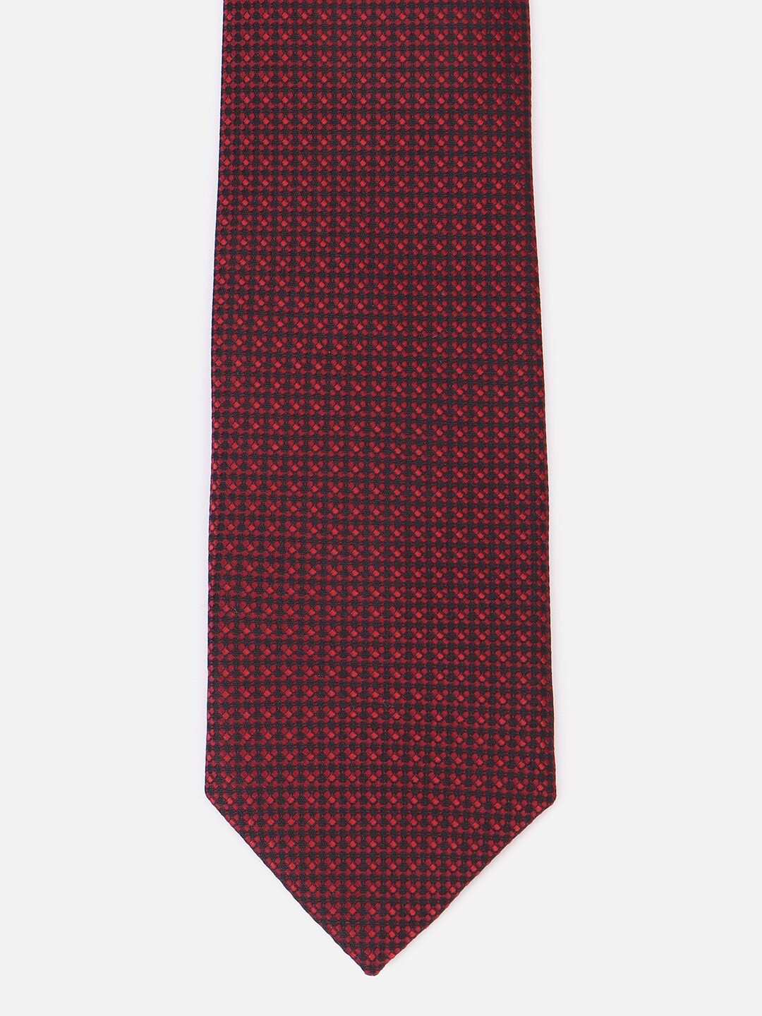 

Louis Philippe Men Woven Design Broad Tie, Red