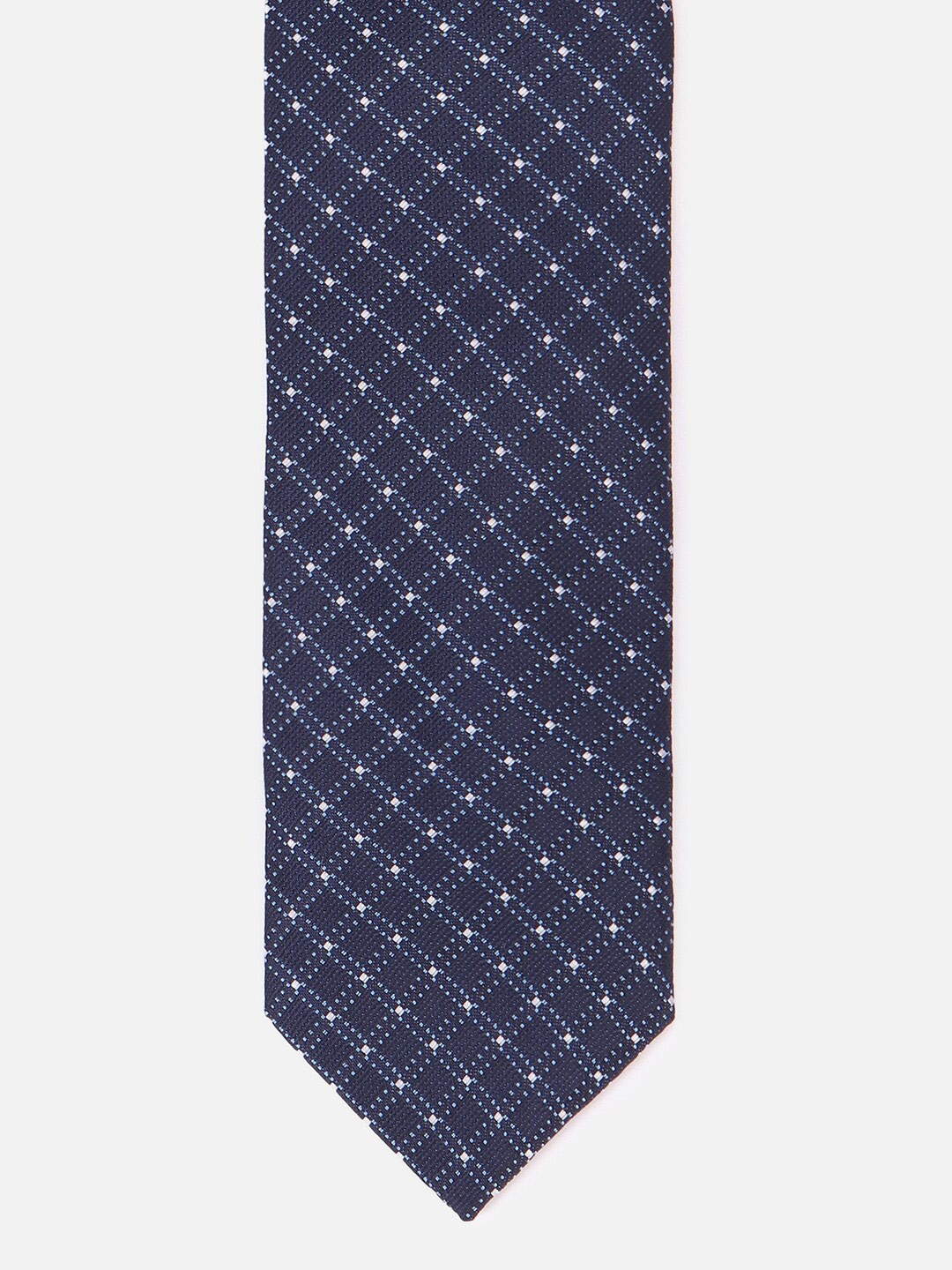 

Louis Philippe Men Woven Design Broad Tie, Navy blue