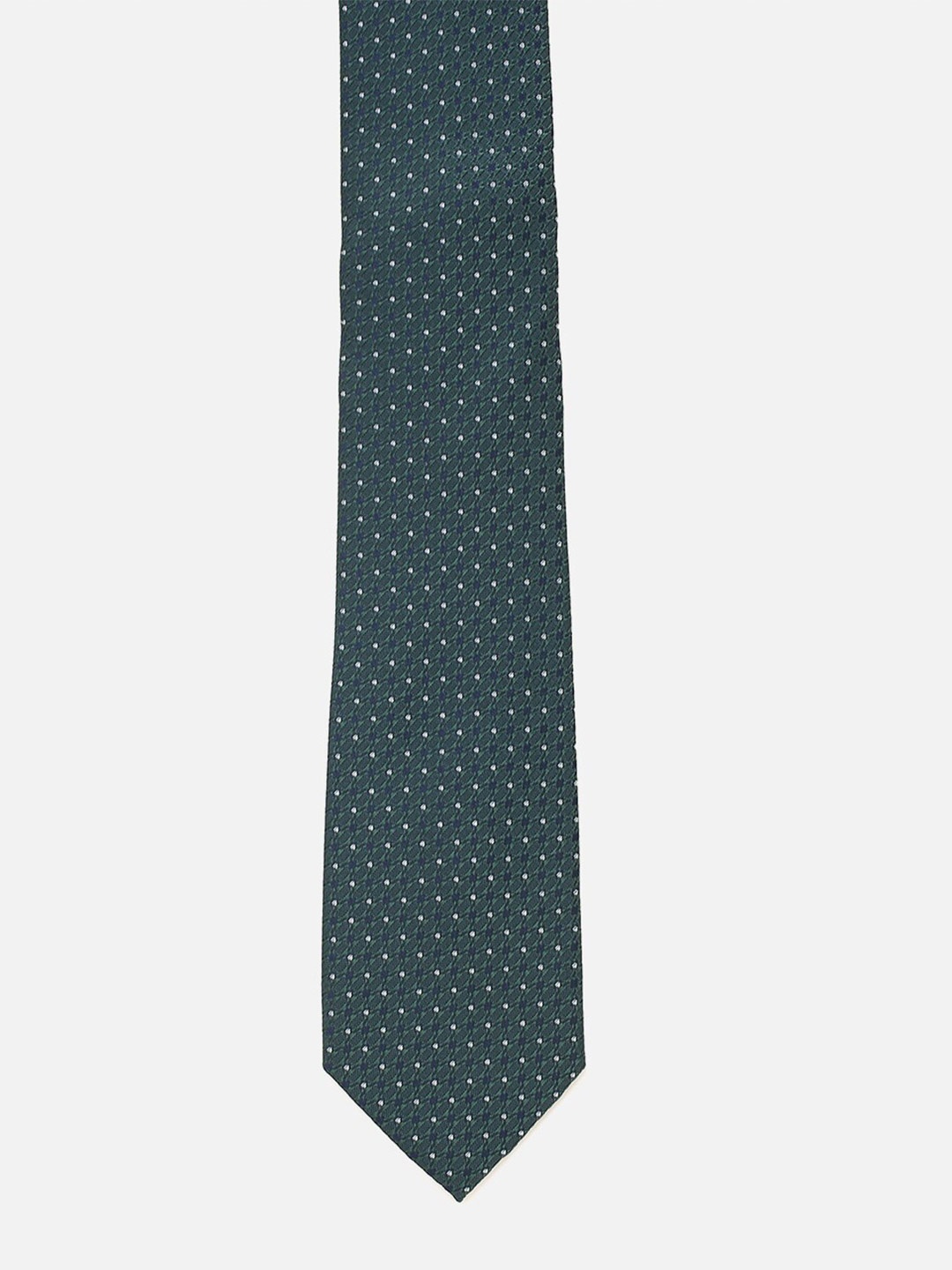 

Louis Philippe Men Geometric Woven Design Broad Tie, Green
