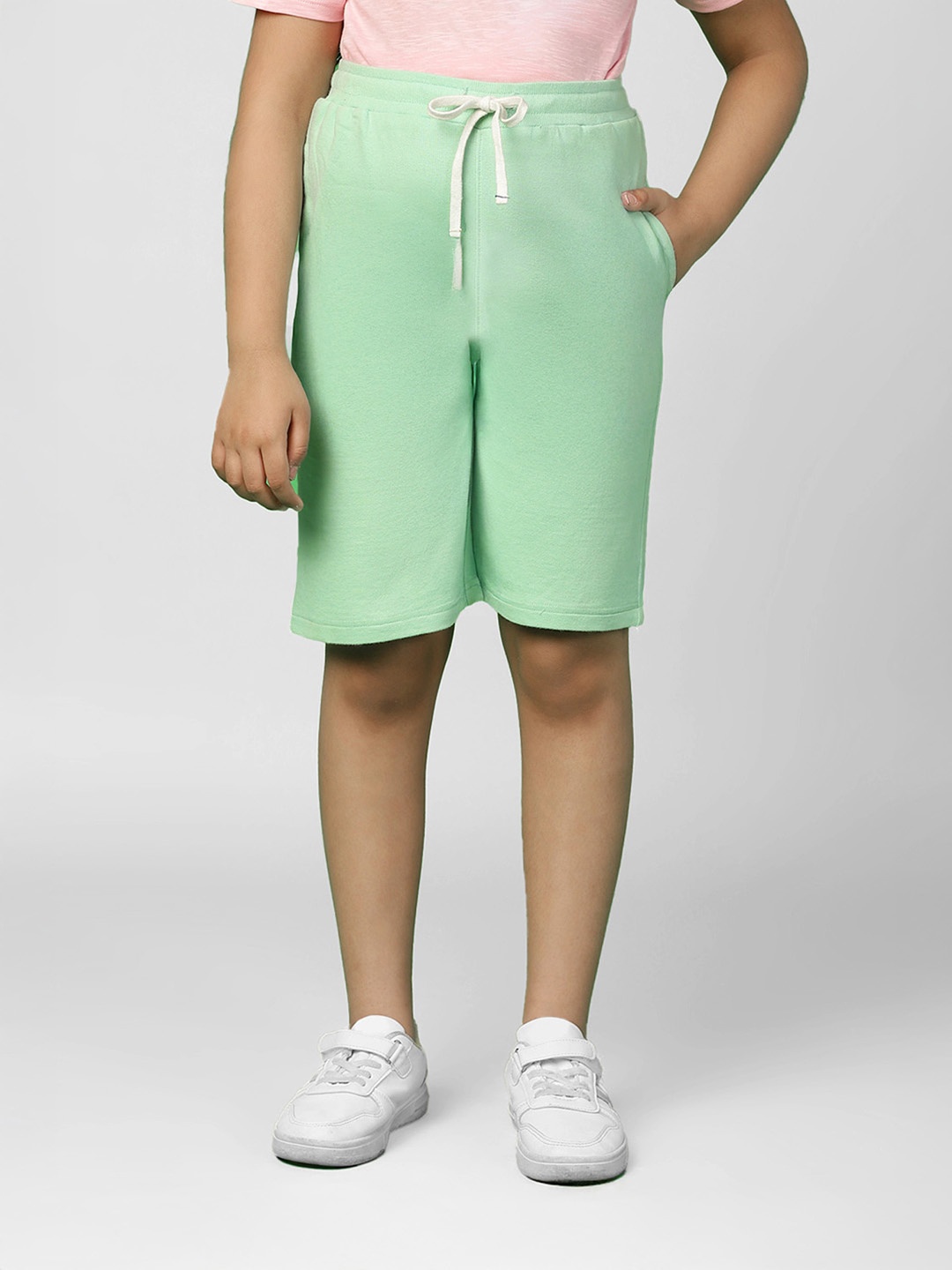 

Somersault Boys Mid-Rise Pure Cotton Shorts, Green