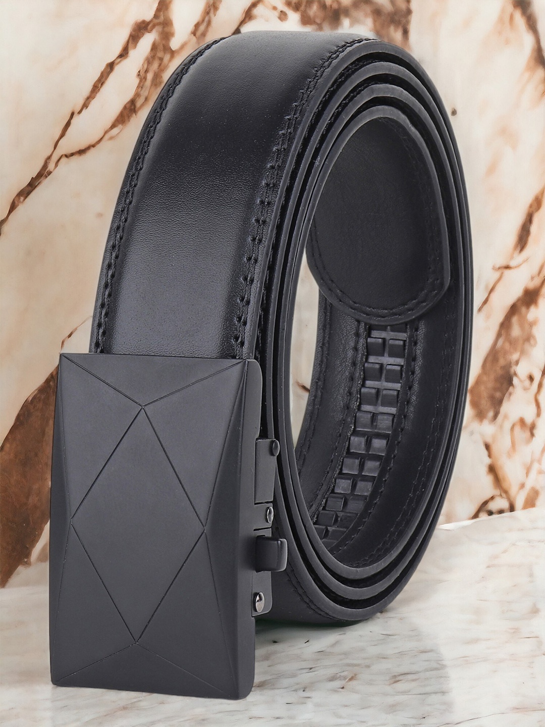 

ZORO Men Leather Formal Belt, Black