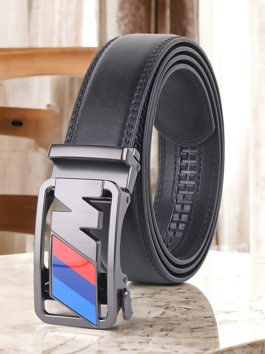 

ZORO Men Leather Formal Belt, Black