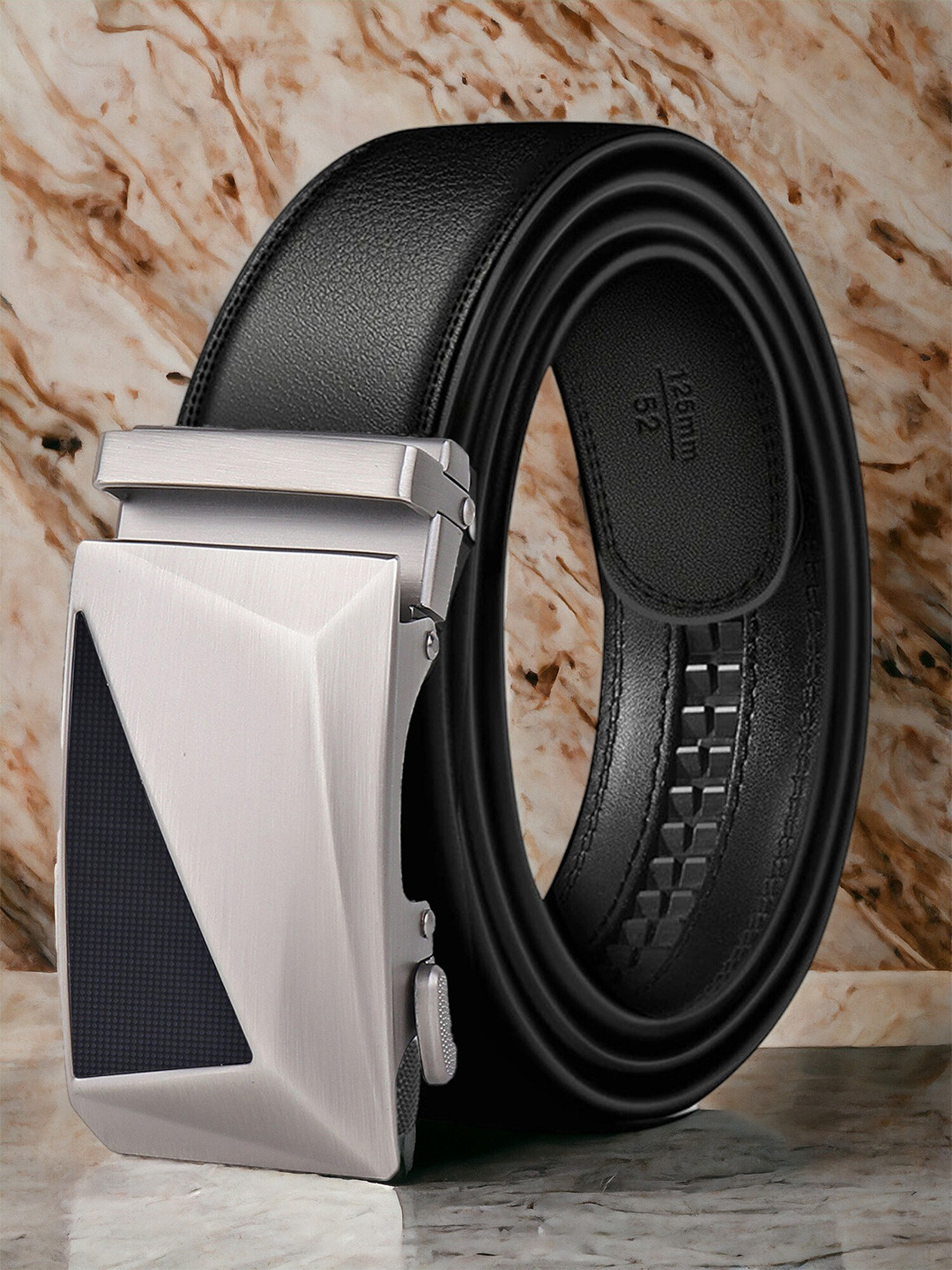 

ZORO Men Leather Formal Belt, Black
