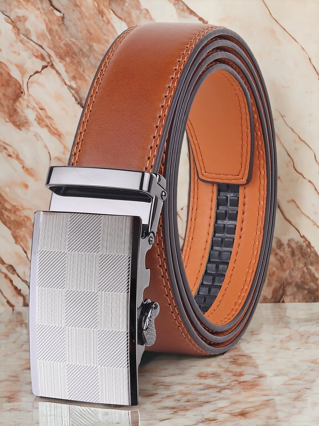 

ZORO Men Leather Formal Belt, Tan