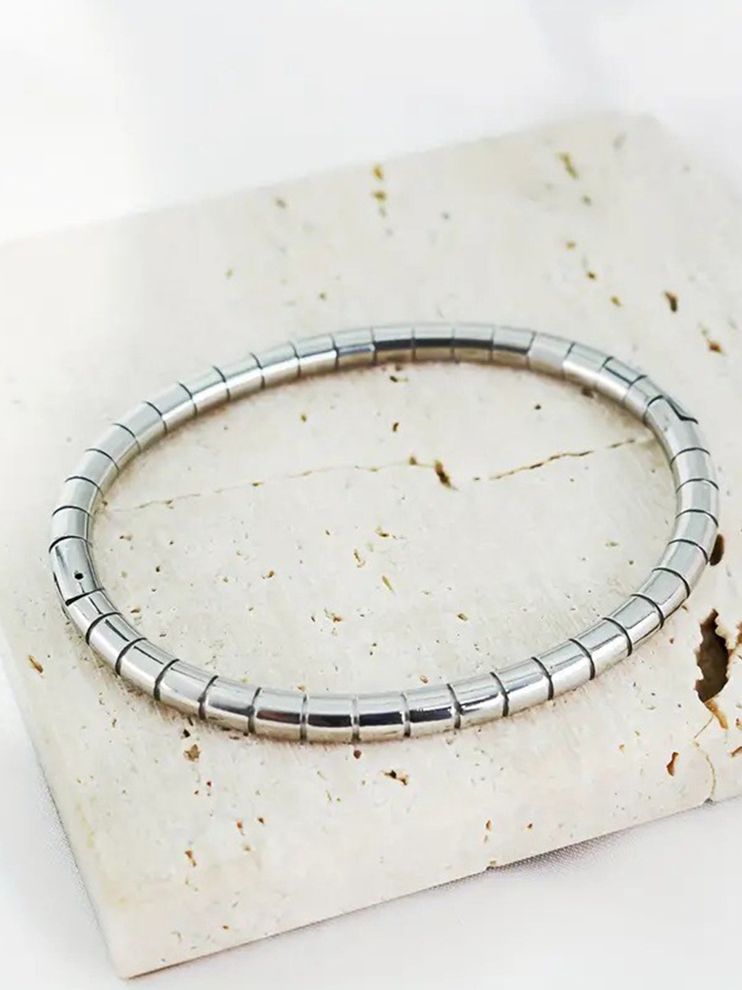 

MEENAZ Women Silver-Plated Anti Tarnish Kada Bracelet