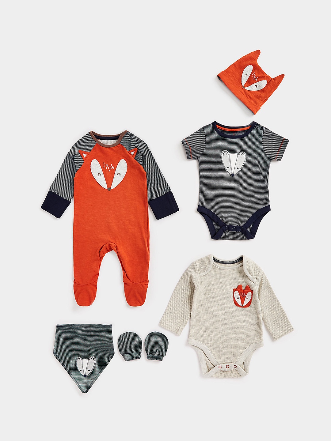 

mothercare Girls Printed Cotton Baby Apparel Gift Set, Red