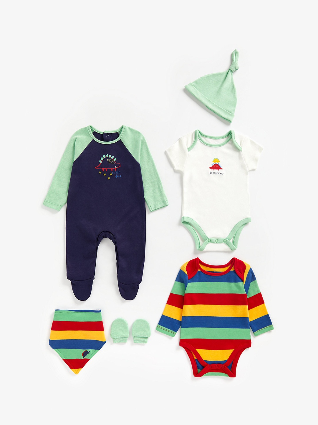 

mothercare Girls Printed Cotton Baby Apparel Gift Set, Green