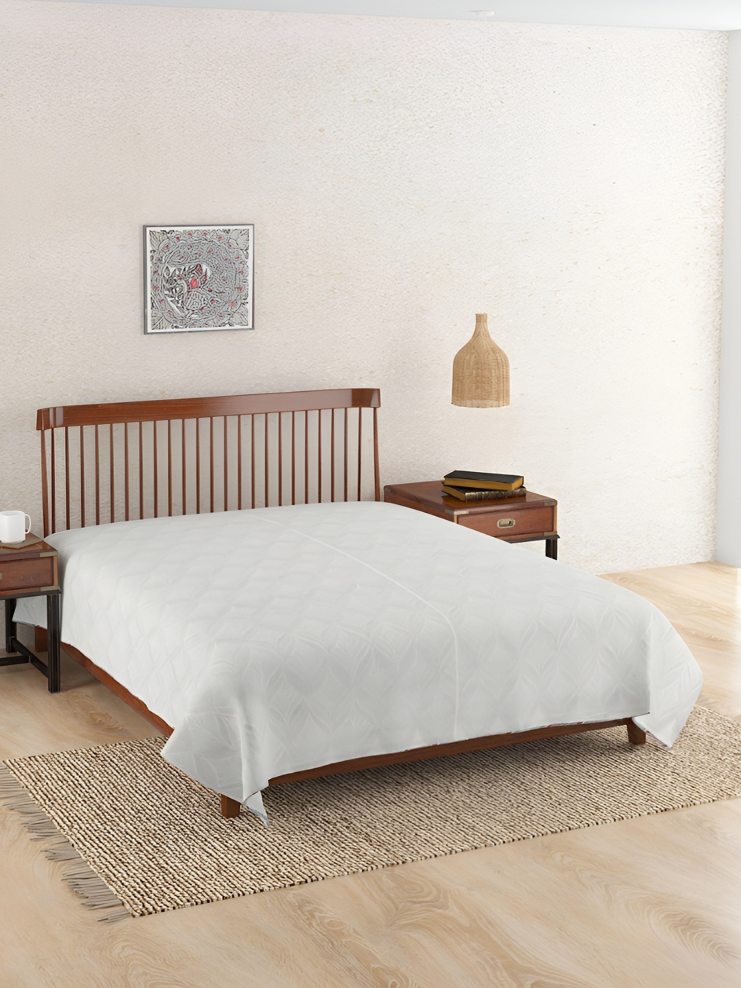 

Fabindia Grey & White Ethnic Motifs Double Bed Dohar