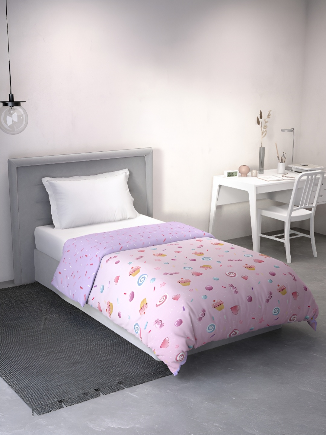 

DDecor Pink & Yellow Abstract Cotton Mild Winter 150 GSM Single Bed Dohar