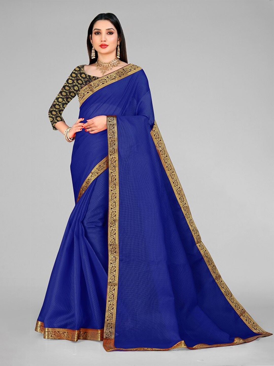 

LEOSAGI Zari Kota Saree, Blue