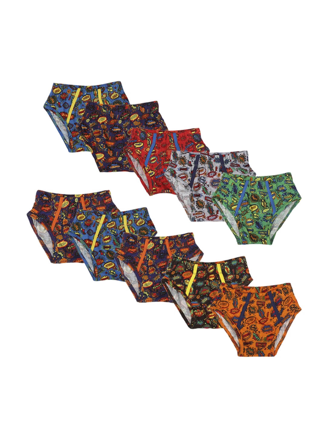 

BRAT Boys Pack Of 2 Floral Printed Assorted Pure Cotton Briefs