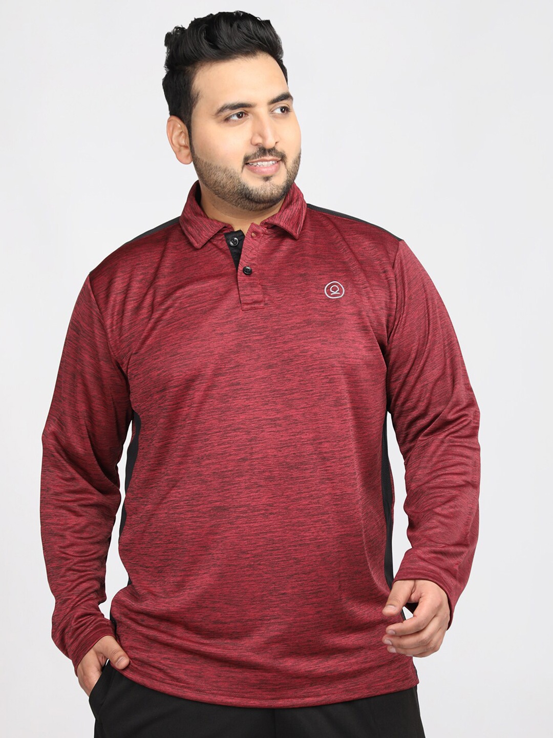 

CHKOKKO Polo Collar Regular Fit T-shirt, Red