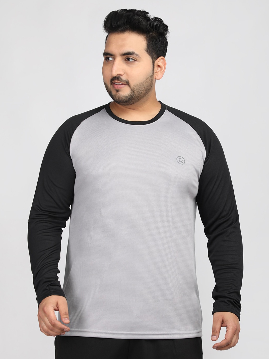 

CHKOKKO Colourblocked T-shirt, Grey