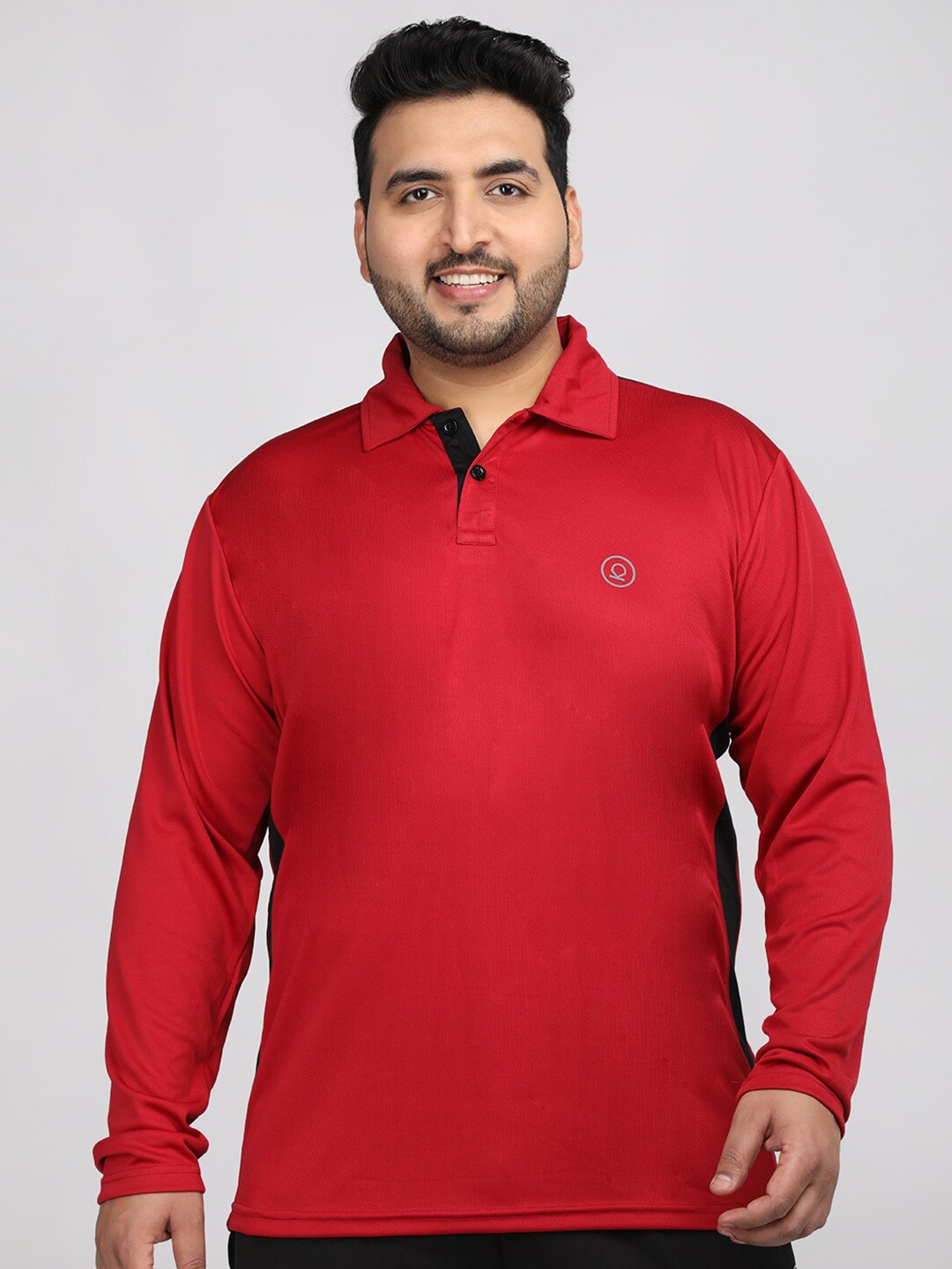 

CHKOKKO Polo Collar Training or Gym Sports T-shirt, Maroon