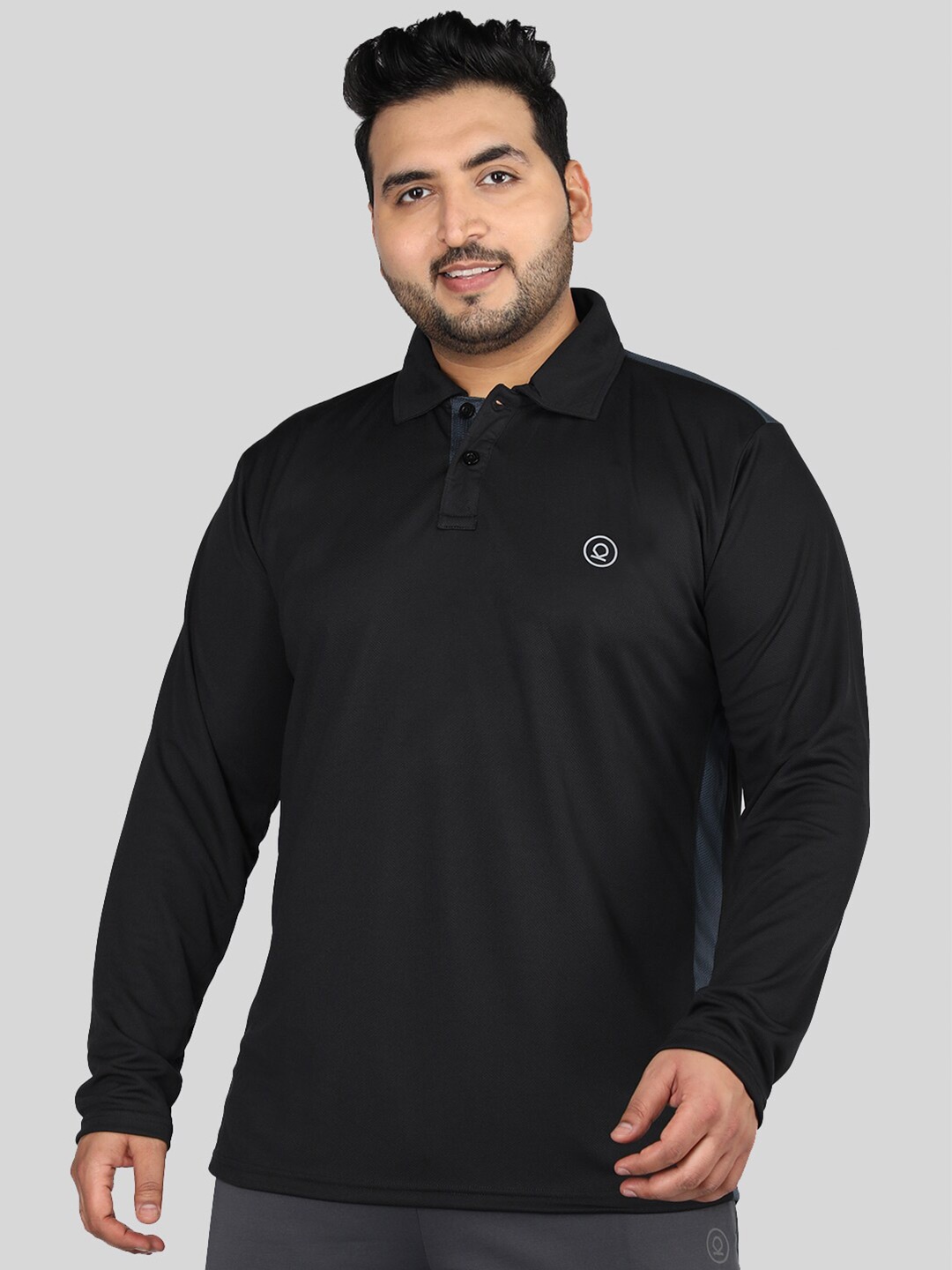 

CHKOKKO Polo Collar T-shirt, Black