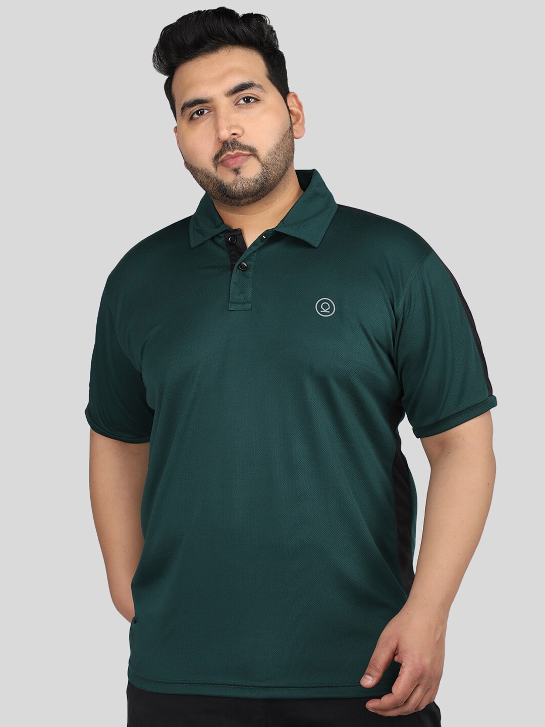 

CHKOKKO Polo Collar Training or Gym Sports T-shirt, Green