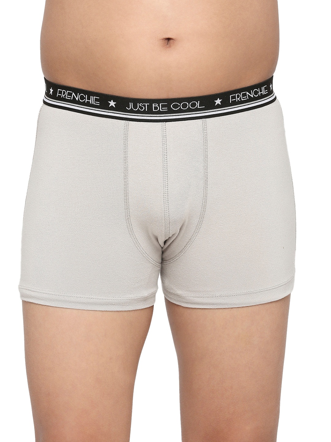 

FRENCHIE Teen Boys Pure Cotton Trunk FR-BI-TR-U1908-1X5-LightGrey-XS, Grey
