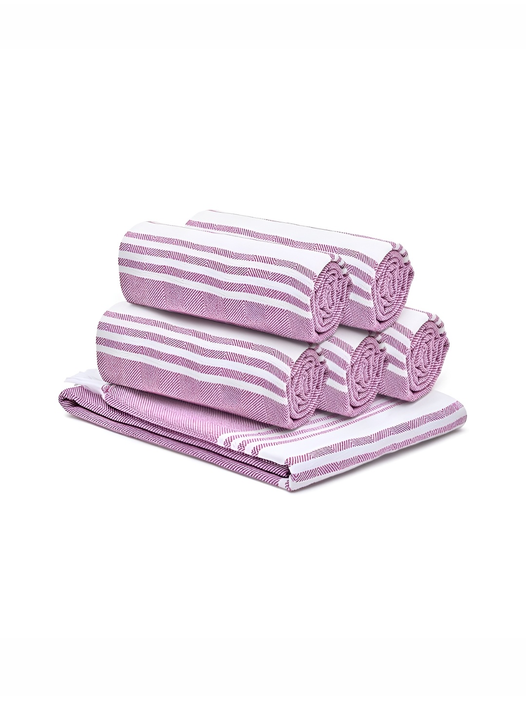 

The Better Home Purple 6 Pcs Cotton Towel Set