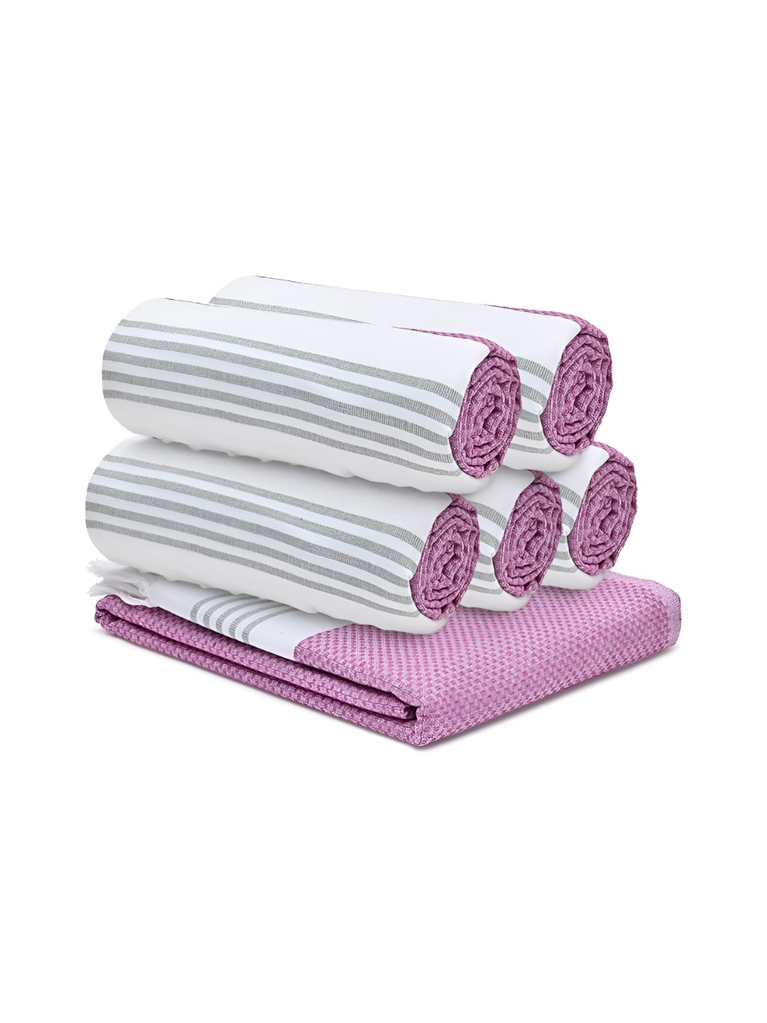 

The Better Home Purple 6 Pcs Cotton Towel Set