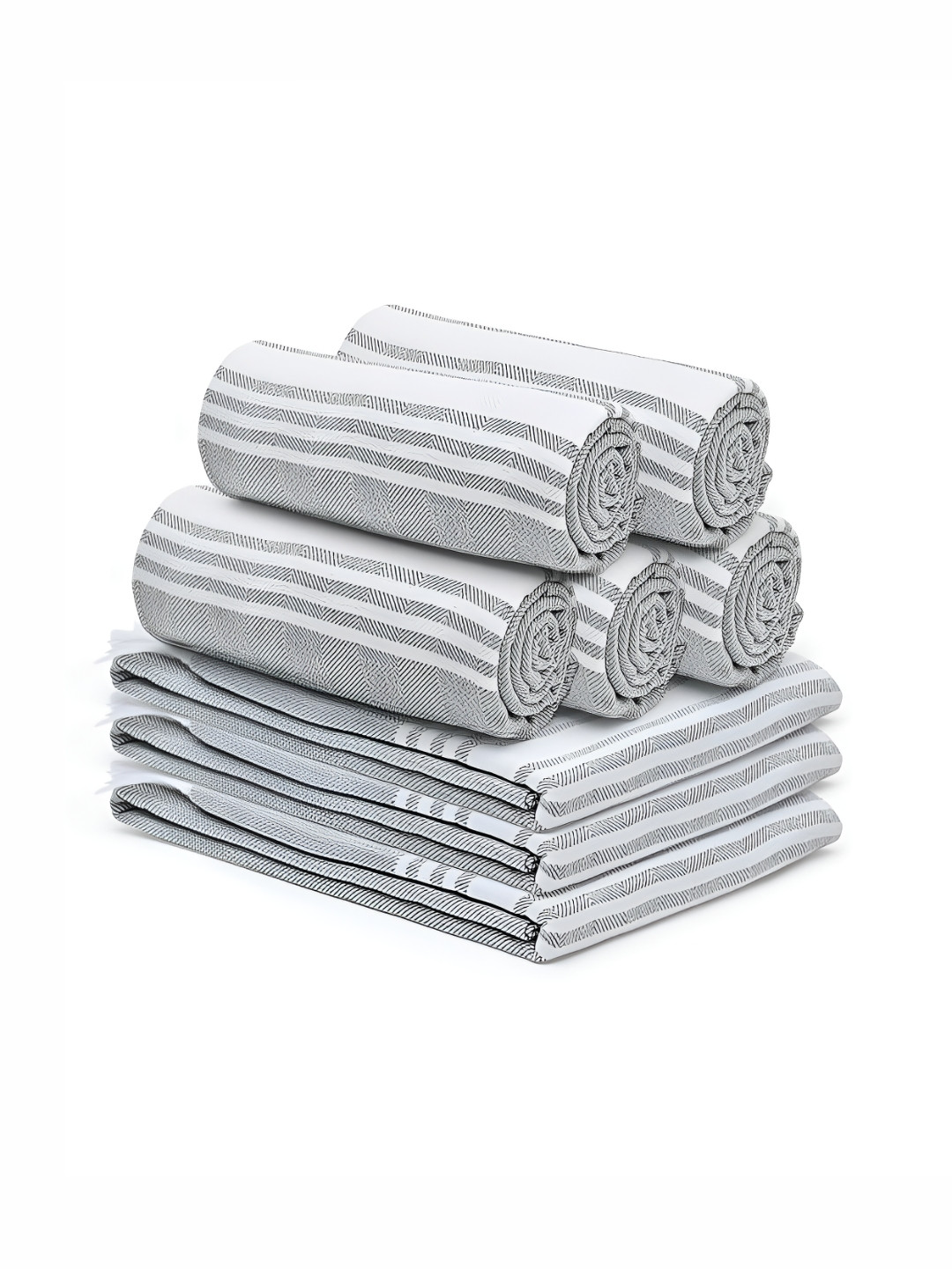 

The Better Home Grey 8 Pieces Cotton 200 GSM Towel Set