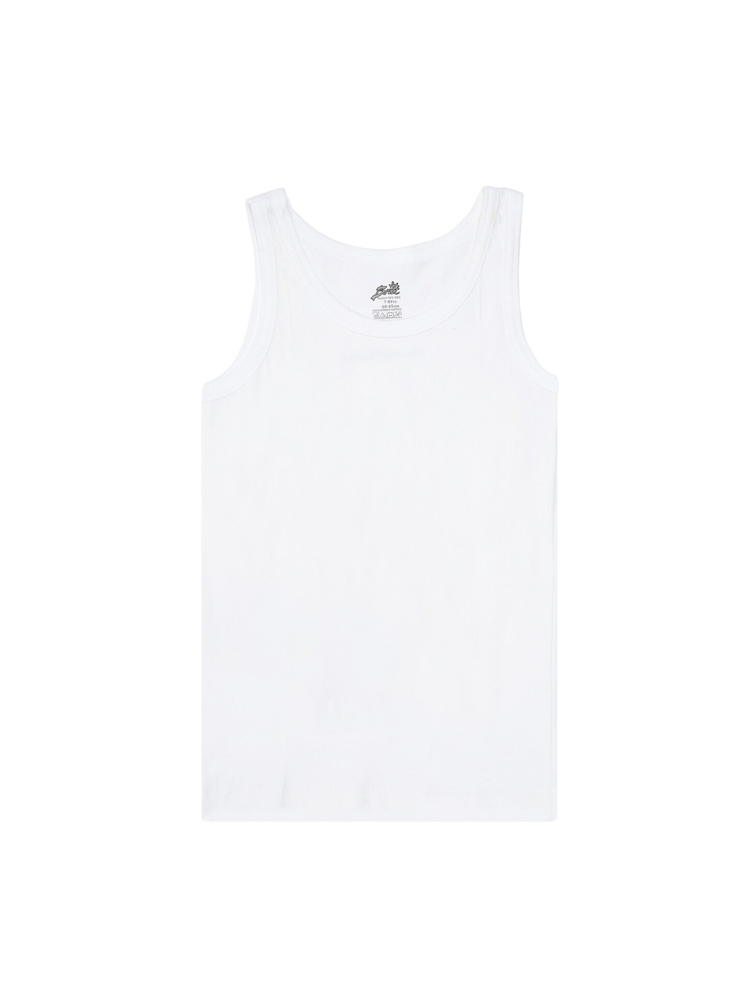 

BRAT Boys Sleeveless Pure Cotton Innerwear Vests BR-BI-VS-WV001-10P-6-PO1, White
