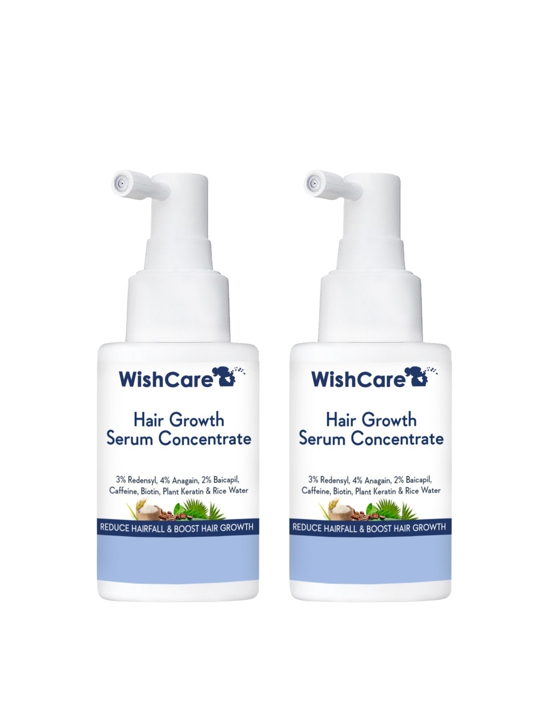 

WishCare Pack of 2 Hair Growth Serum Concentrate 30ml each, Transparent