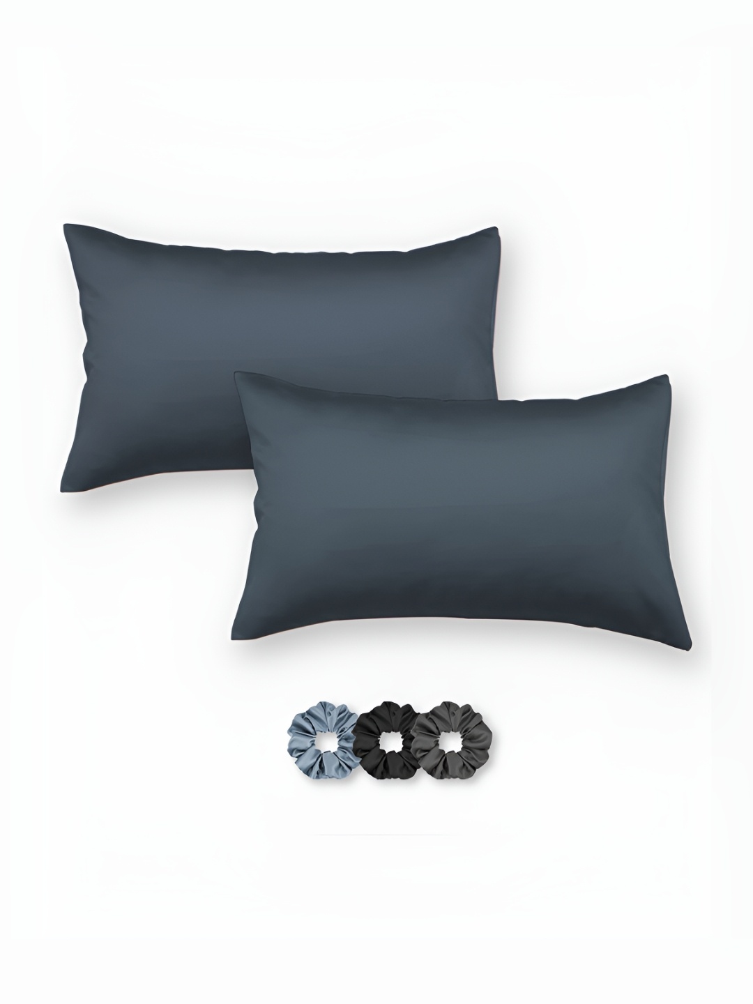 

Seevo Blue 2 Pieces Satin Rectangle Pillow Covers