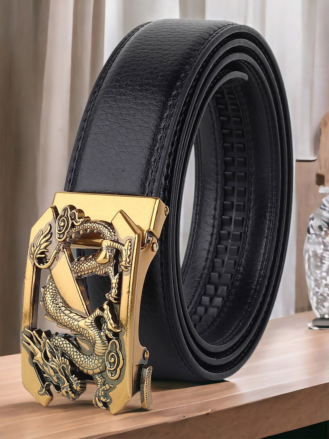 

ZORO Men Leather Belt, Black