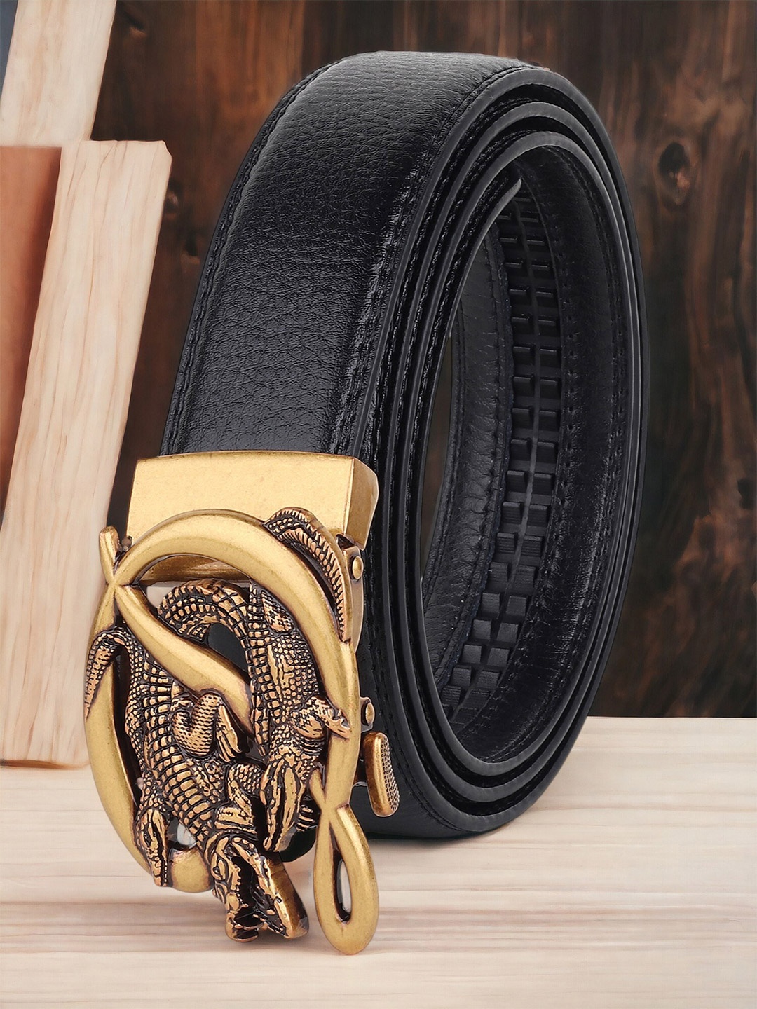 

ZORO Men Leather Belt, Black