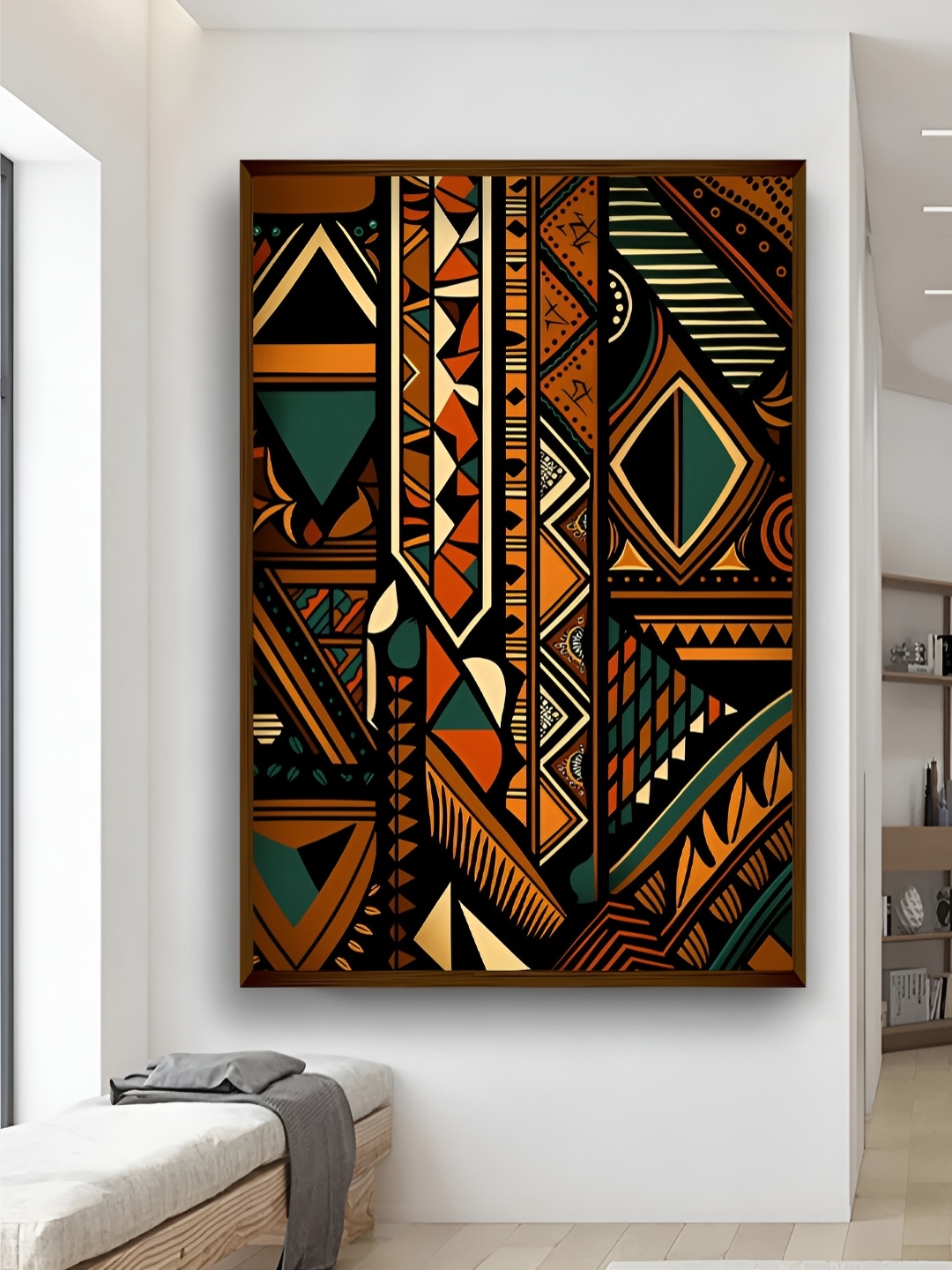 

Artsense Brown Canvas Abstract Wall Painting