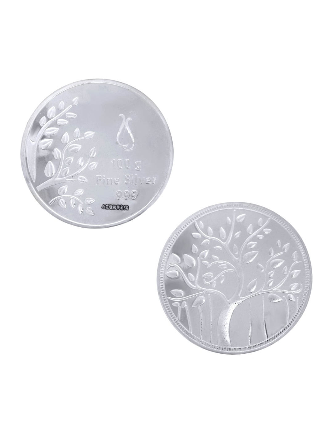 

SENCO Floral 999 Pure Silver Coin- 100 gram