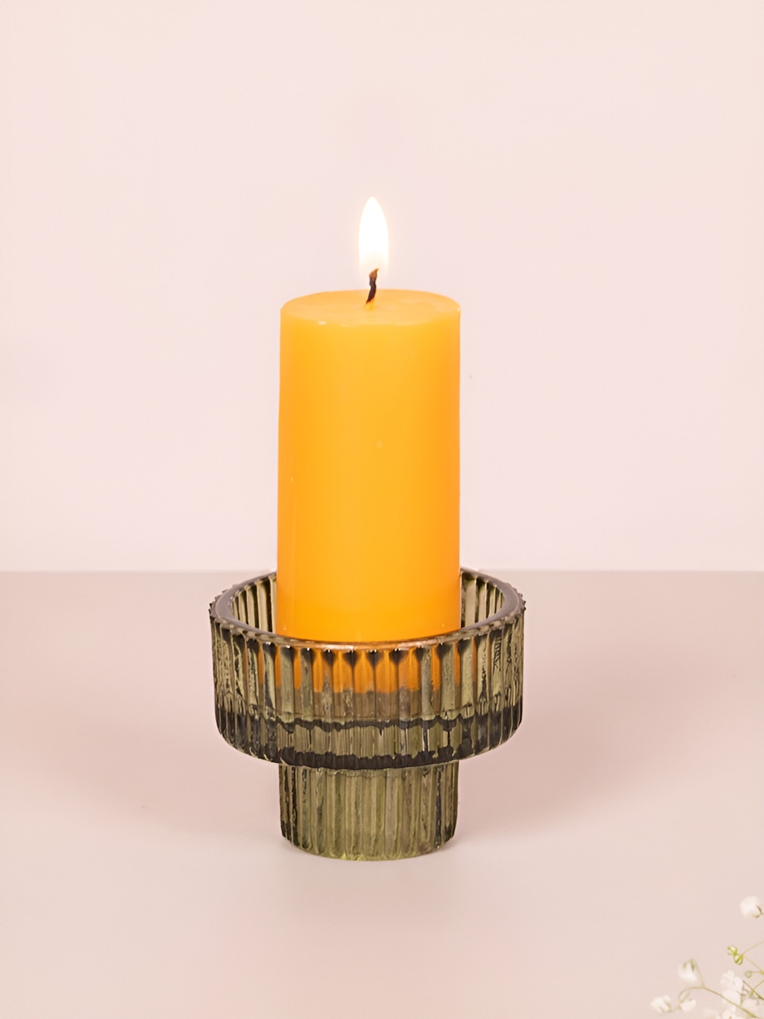 

Artstory Ventures Green Glass Candle Holder