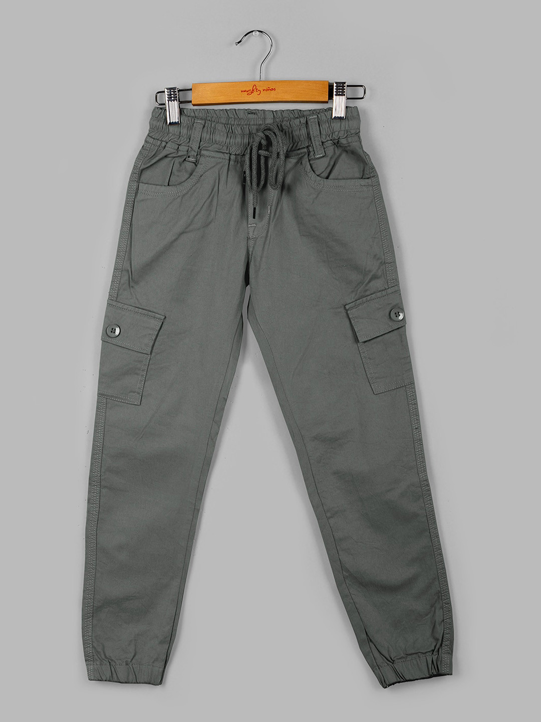 

BAESD Girls Relaxed Loose Fit Cargos Trousers, Green