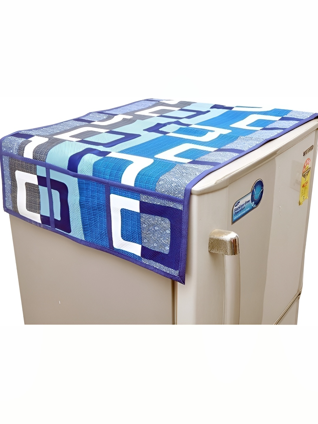 

REVEXO Blue Printed Fridge Cover