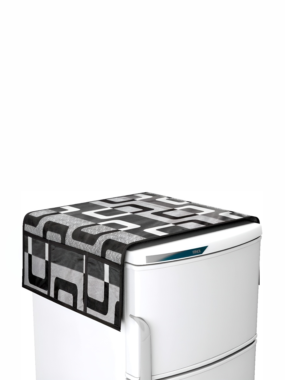 

REVEXO Black & White Printed Fridge Cover