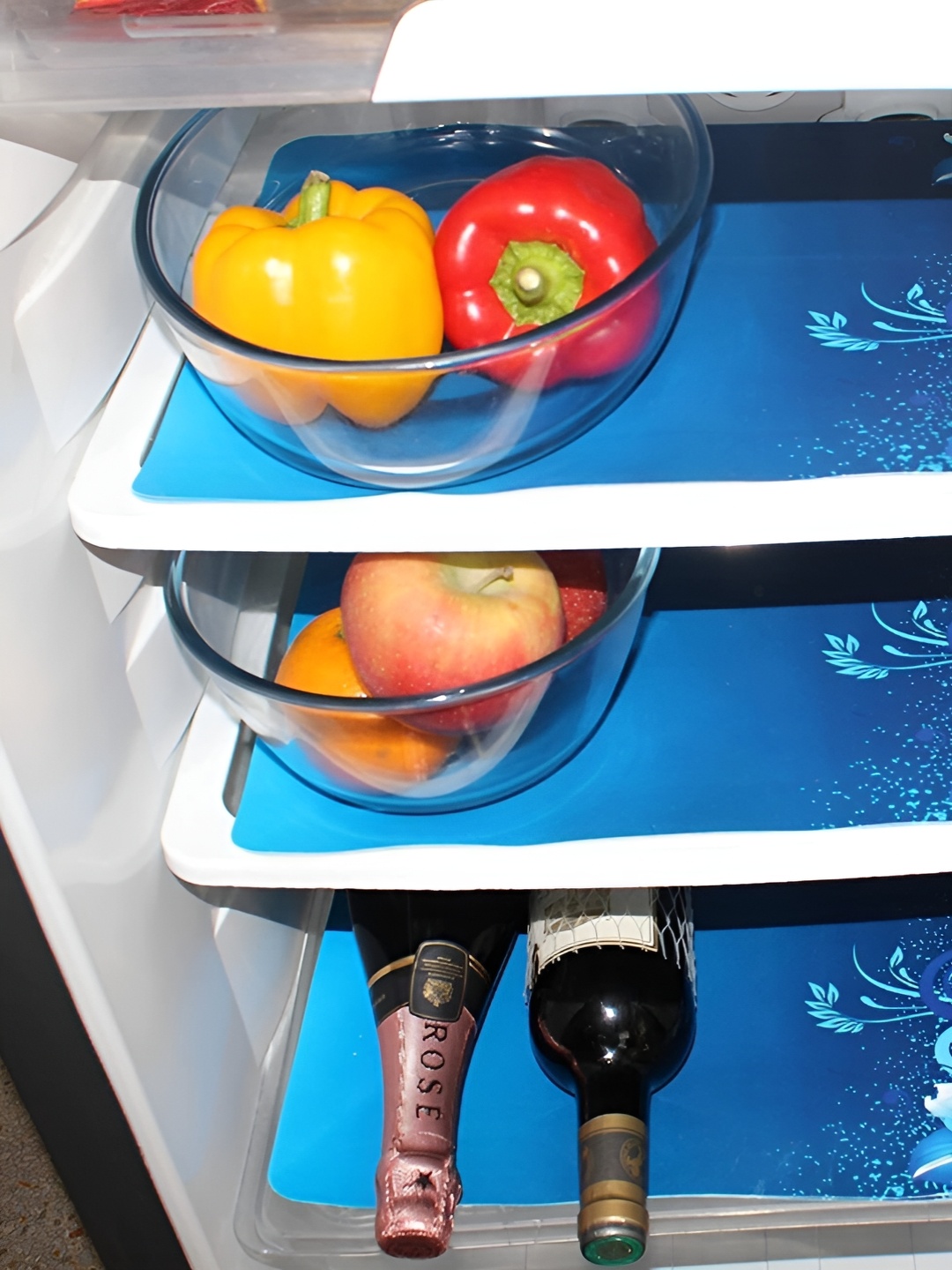 

REVEXO Blue 3 Pieces Printed Fridge Mat