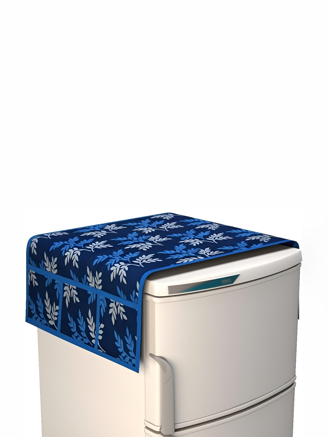 

REVEXO Blue Printed Refrigerator Cover