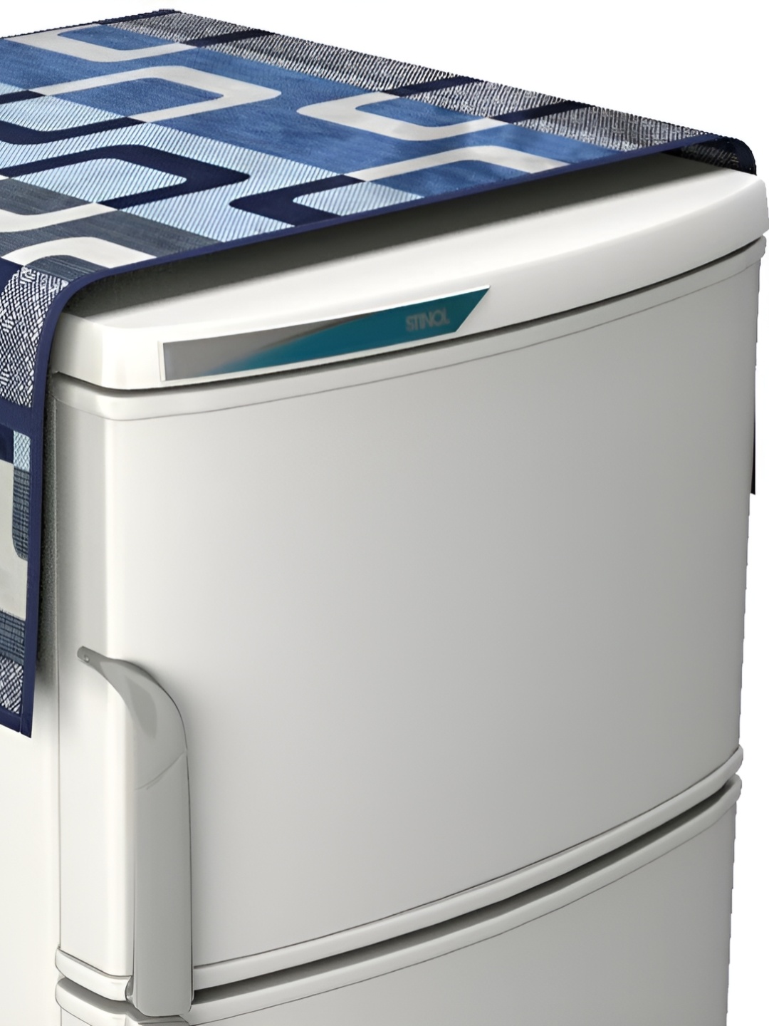 

REVEXO Blue & Grey Printed Refrigerator Top Cover