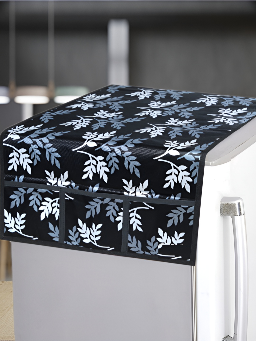 

REVEXO Blue & White 7 Pieces Printed Refrigerator Cover