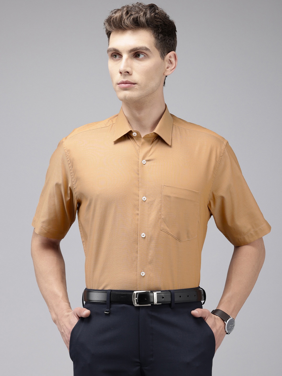 

Van Heusen Custom Opaque Formal Shirt, Tan