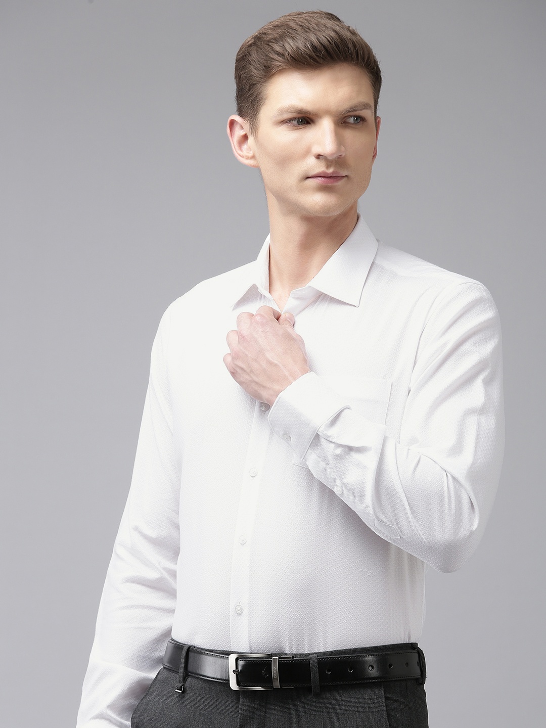 

Van Heusen Slim Fit Opaque Pure Cotton Formal Shirt, White