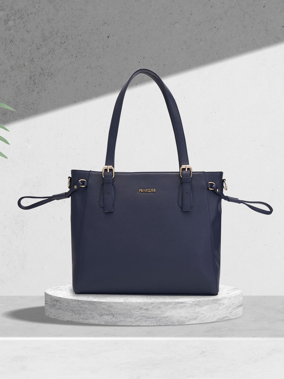 

Pearlure Structured Shoulder Bag, Navy blue