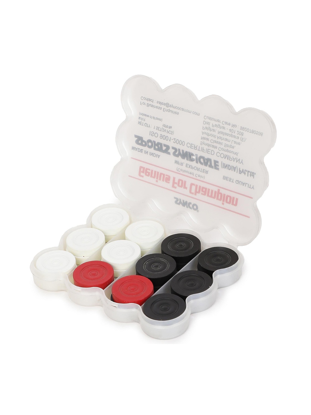 Synco Kids Carrom Platinum Wooden Coins Accessories, Black