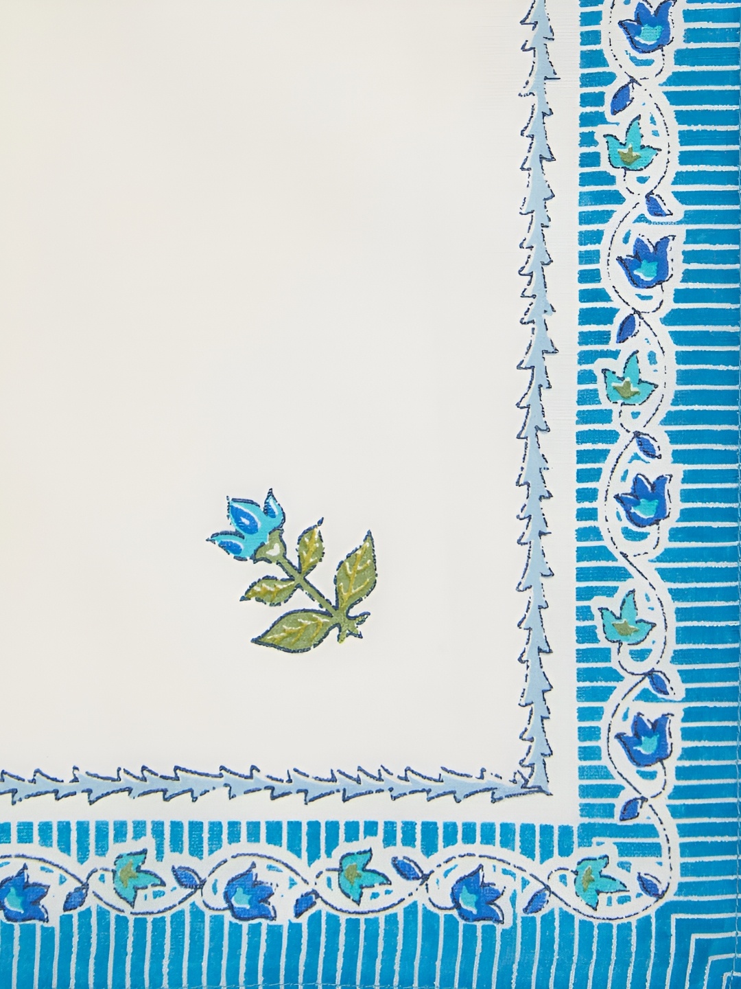 

Fabindia Turquoise-Blue 6 Pieces Printed Cotton Table Napkins