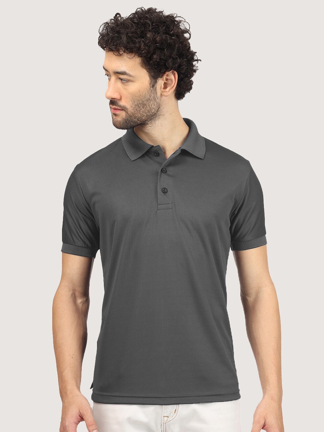 

Greylongg Polo Collar T-shirt, Grey